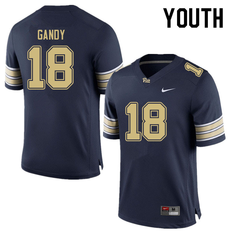 Youth #18 Ryland Gandy Pitt Panthers College Football Jerseys Sale-Navy